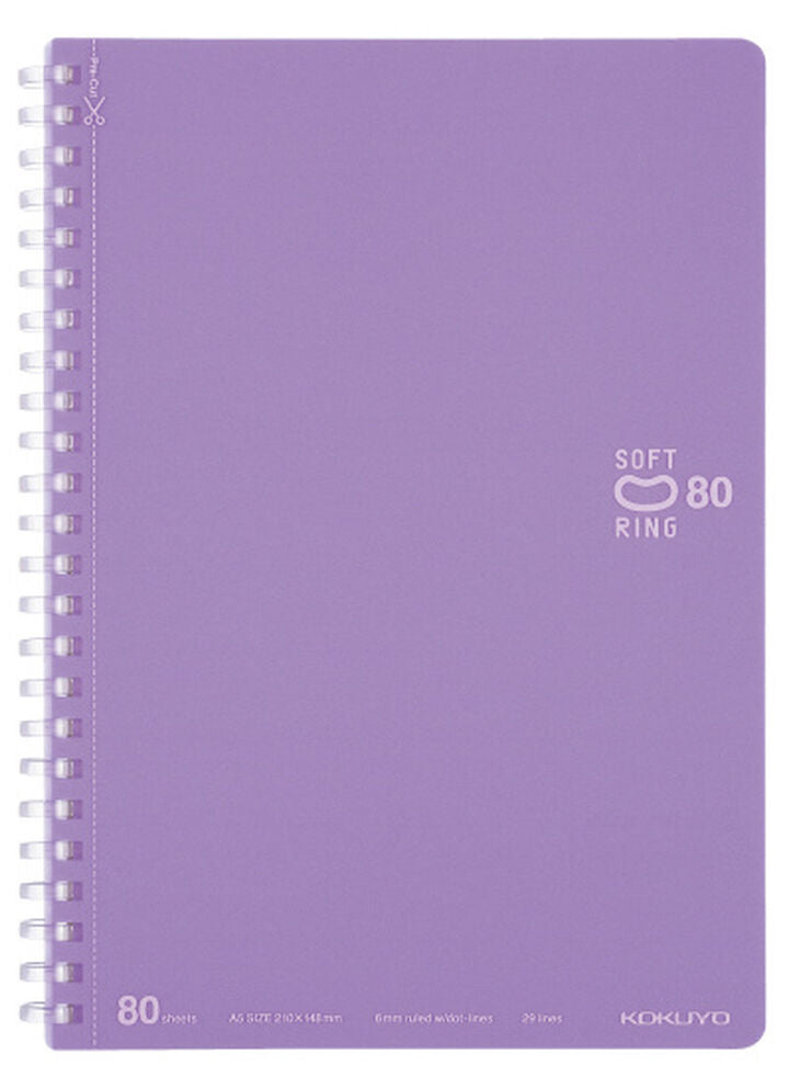 KOKUYO A5 Notebook Soft Ring Dot Ruled Line - Violet