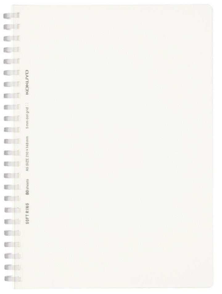 KOKUYO A5 Notebook Soft Ring Note Clear Ruled With Dots