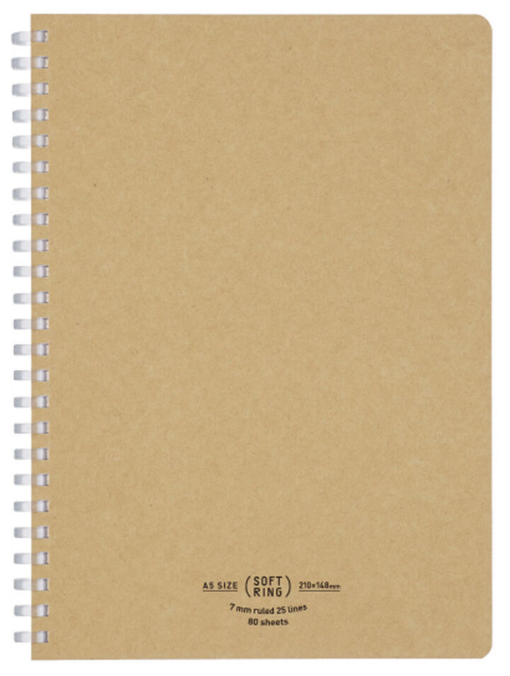 KOKUYO A5 Notebook Soft Ring Natural A Ruled - Beige