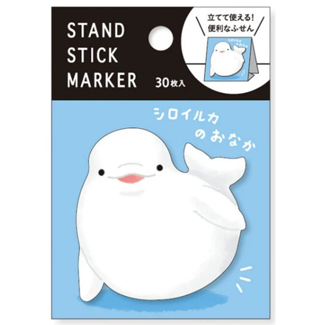 Mind Wave Sticky Notes Stand Beluga whale stomach Stick Marker