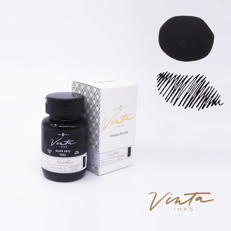 Vinta Fountain Pen Ink- Romblon 1582 (Black Onyx)
