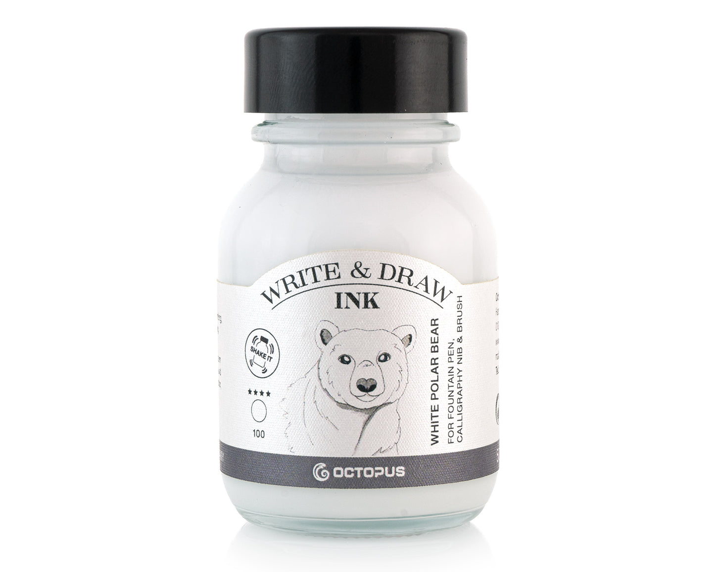 Octopus Fluids Write and Draw Fountain Pen Ink- Polar Bear White