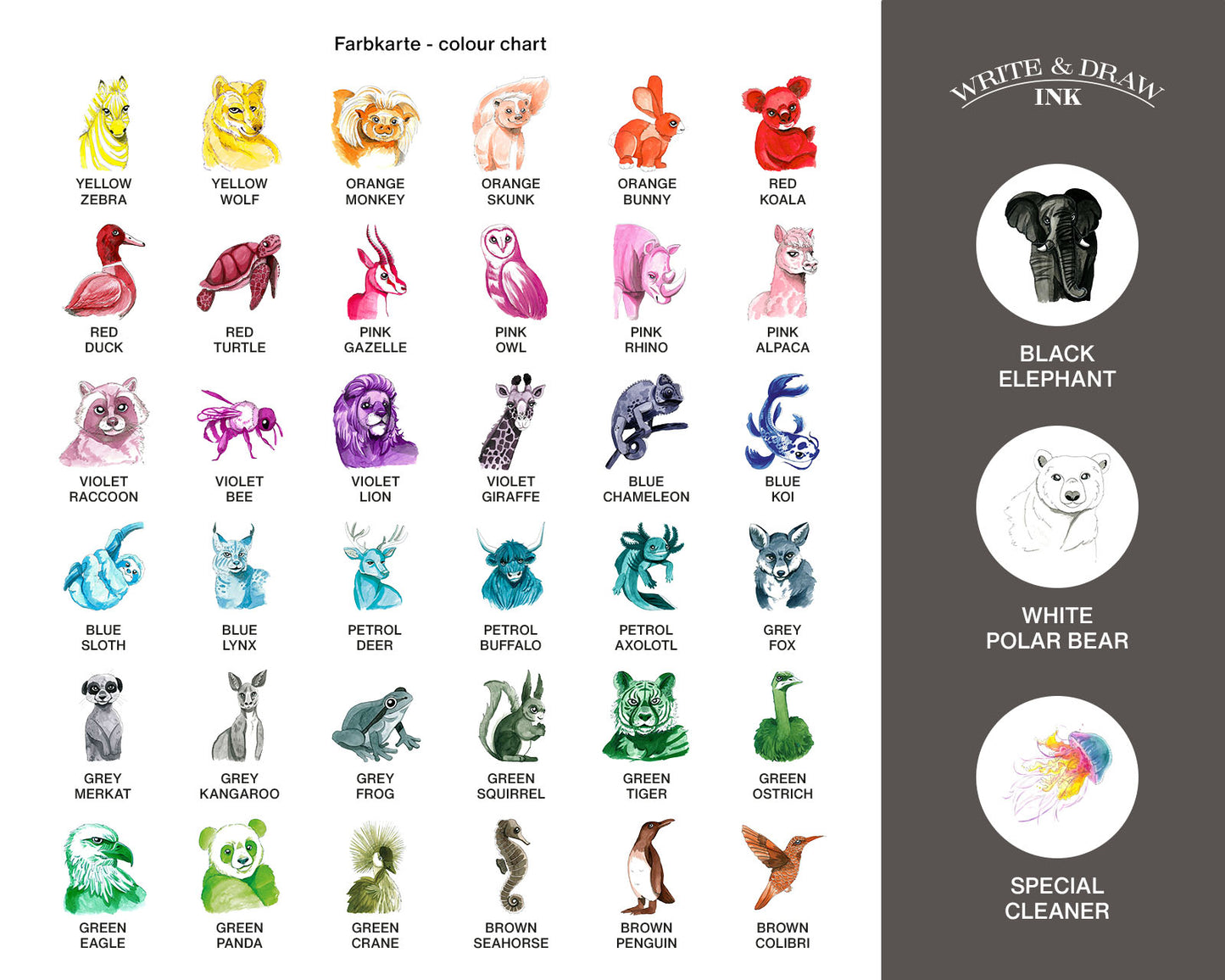 Octopus Fluids Write and Draw Fountain Pen Ink- Polar Bear White