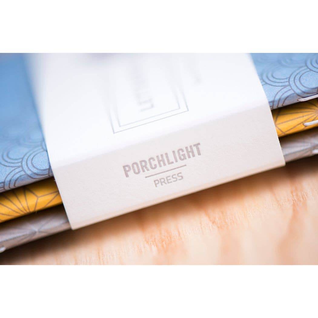 Set of 3 Pocket Letterpress Notebooks - Geometric