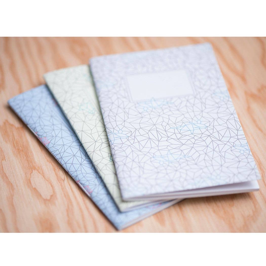 Set of 3 Origami Pocket Notebooks