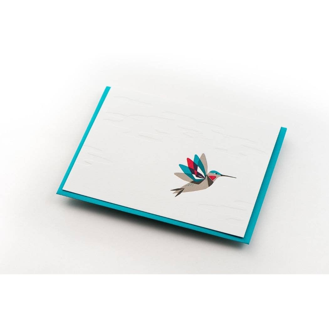 Hummingbird Modern Card: Single Card