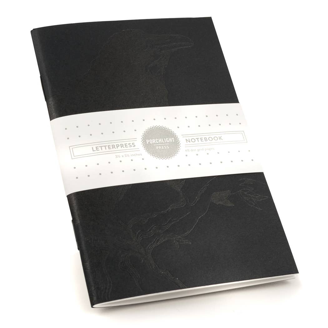 Mono Raven Pocket Notebook: Plain Pages