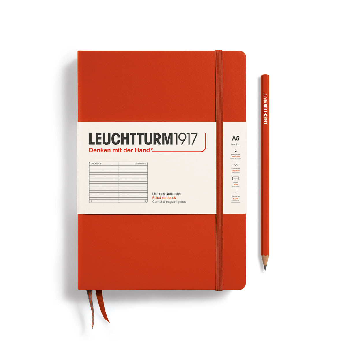Leuchtturm1917 A5 Medium Hardcover - Fox Red