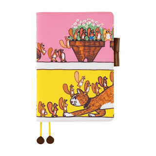 Hobonichi A5 Cover 100% Orange- Where’s the Squirrel Going