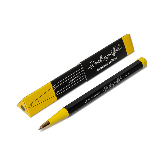 LEUCHTTURM1917 Drehgriffel Nr. 1 Gel Pen Bauhaus Edition- Black/Lemon