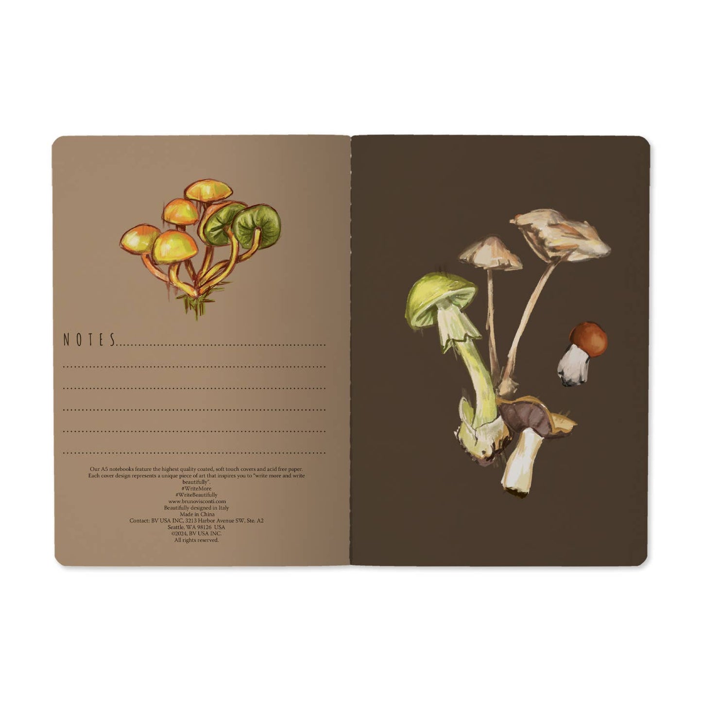 Bruno Visconti- Mushrooms on Black