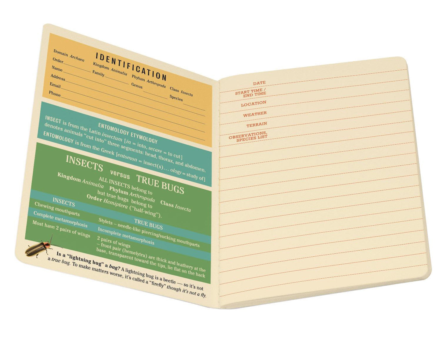 The Unemployed Philosophers Guild Insect (Entomology) Notebook