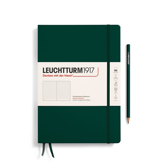 Leuchtturm1917 Notebooks Hardcover Composition B5 - Forest Green