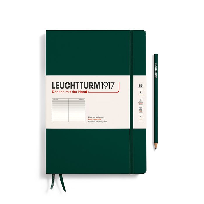 Leuchtturm1917 Notebooks Hardcover Composition B5 - Forest Green