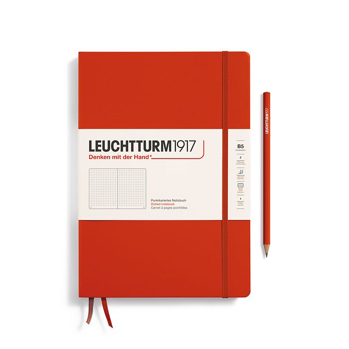Leuchtturm1917 Notebooks Hardcover Composition B5 - Fox Red