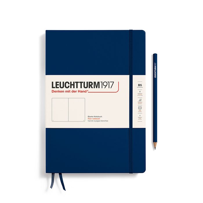 LEUCHTTURM1917 Notebooks Hardcover Composition B5 - Navy