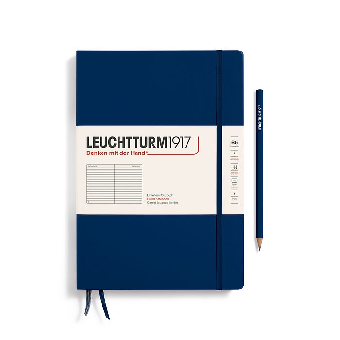 LEUCHTTURM1917 Notebooks Hardcover Composition B5 - Navy