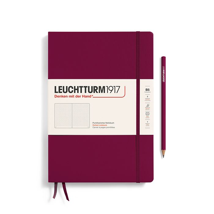 Leuchtturm1917 Notebooks Hardcover Composition B5 - Port Red