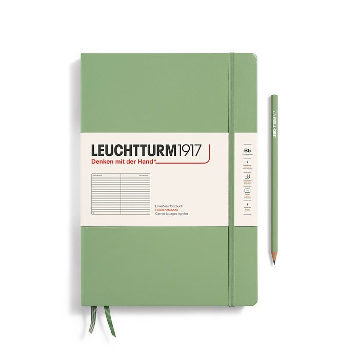 Leuchtturm1917 Notebooks Hardcover Composition B5 - Sage