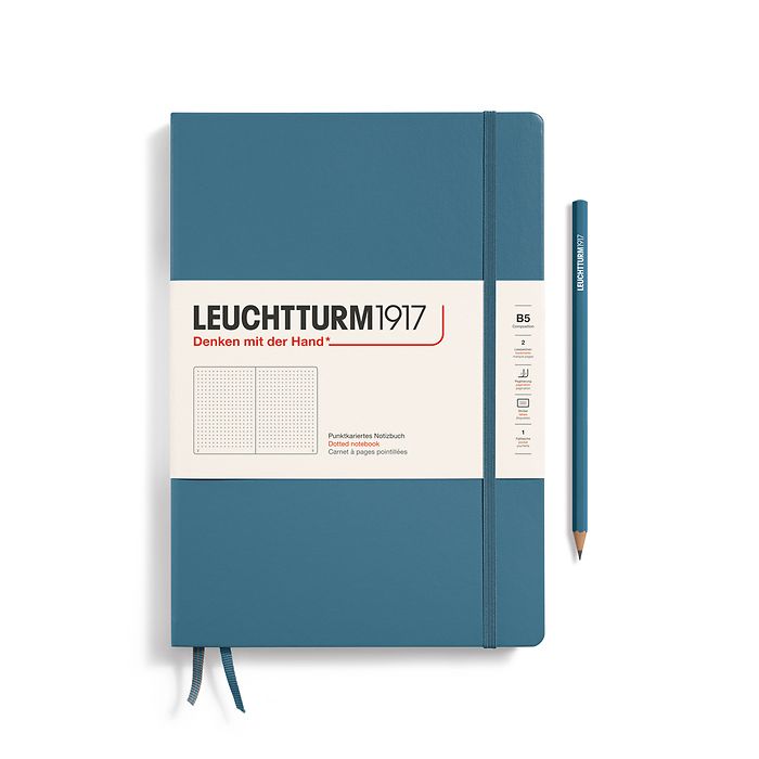 Leuchtturm1917 Notebooks Hardcover Composition B5 - Stone Blue