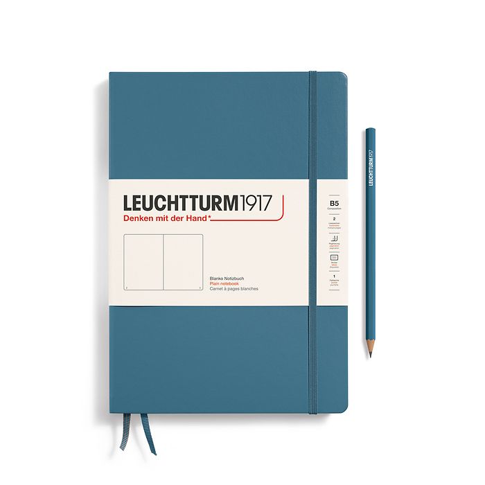 Leuchtturm1917 Notebooks Hardcover Composition B5 - Stone Blue