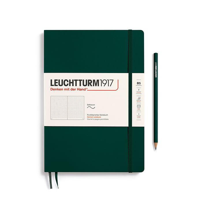 Leuchtturm1917 Notebooks Softcover Composition B5 - Forest Green