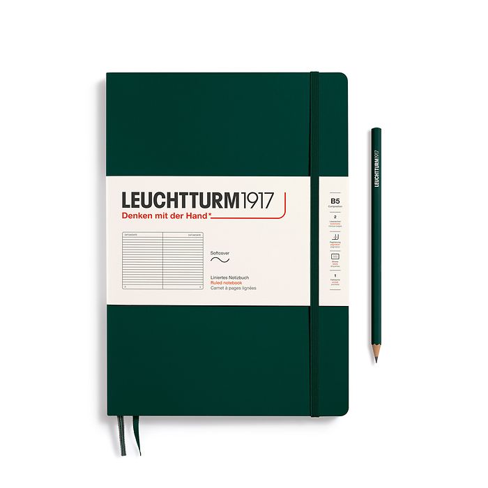 Leuchtturm1917 Notebooks Softcover Composition B5 - Forest Green
