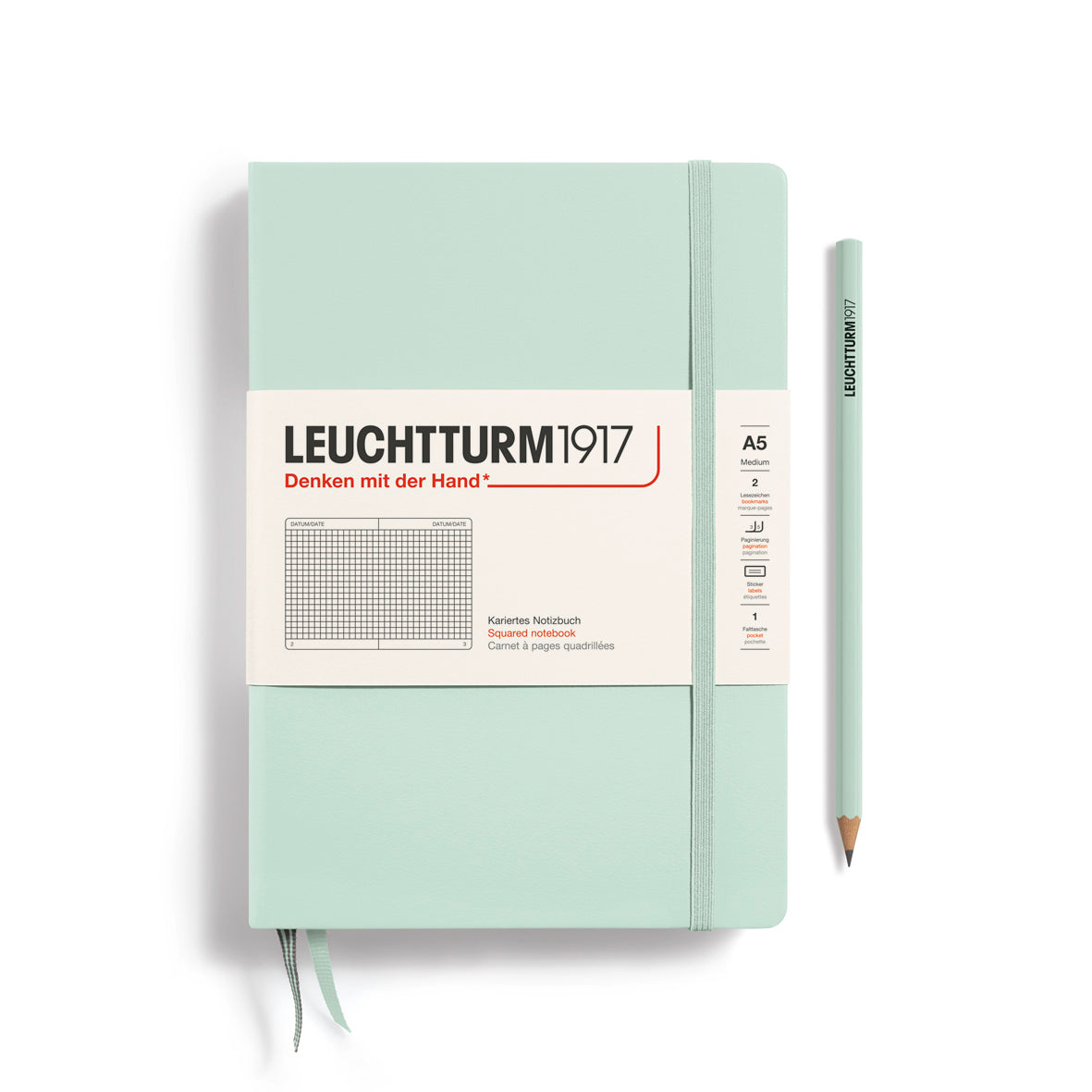 Leuchtturm1917 A5 Medium Hardcover - Mint Green