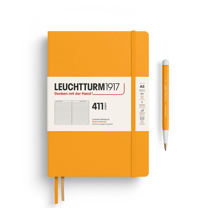 Leuchtturm1917 Notebook 411 Medium A5 Hardcover - Rising Sun
