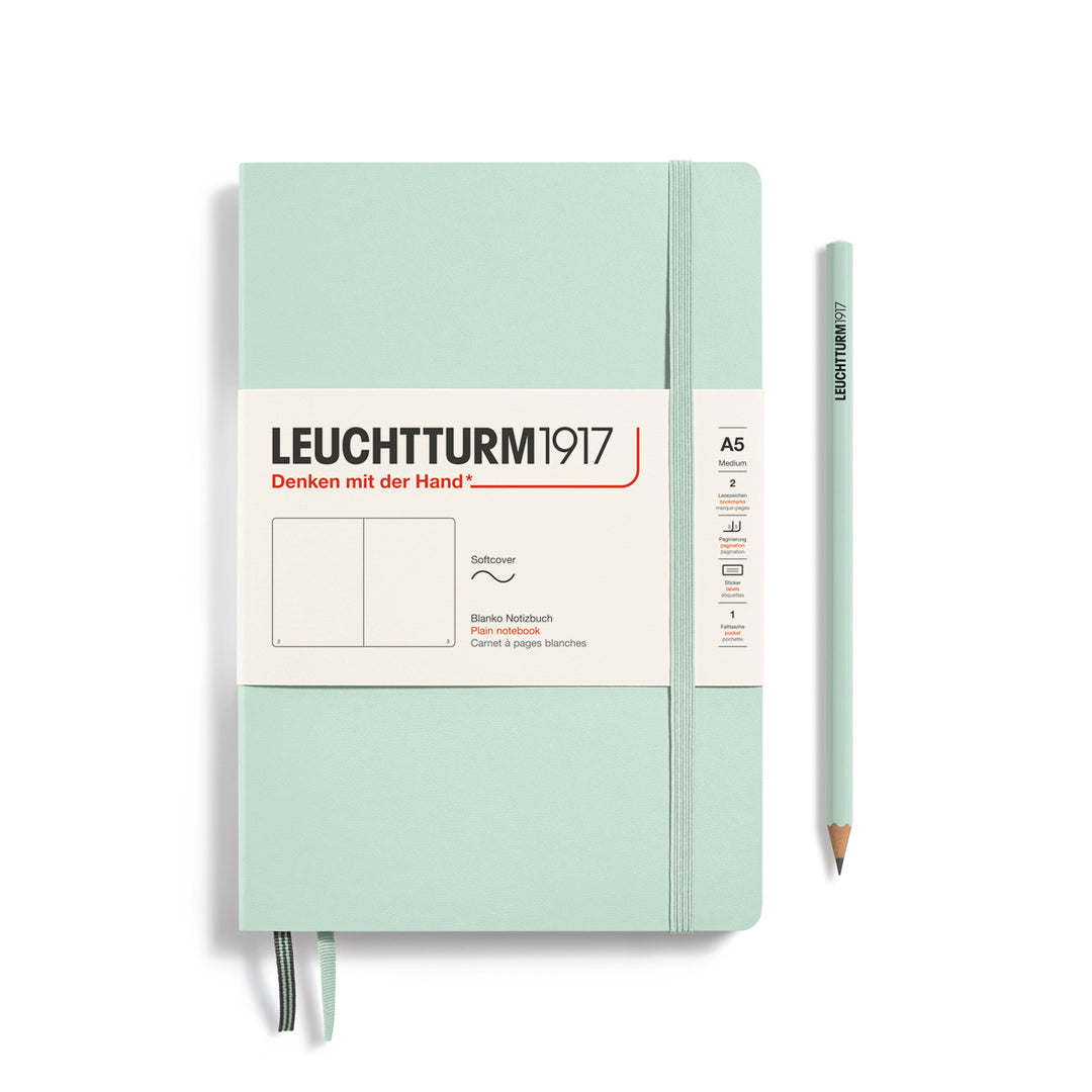 Leuchtturm1917 A5 Softcover Medium - Mint Green