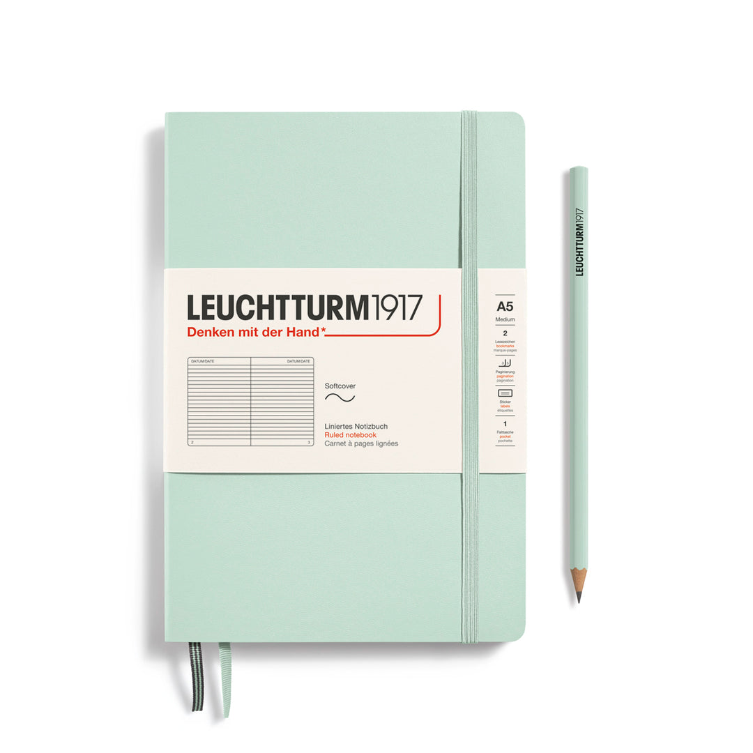 Leuchtturm1917 A5 Softcover Medium - Mint Green