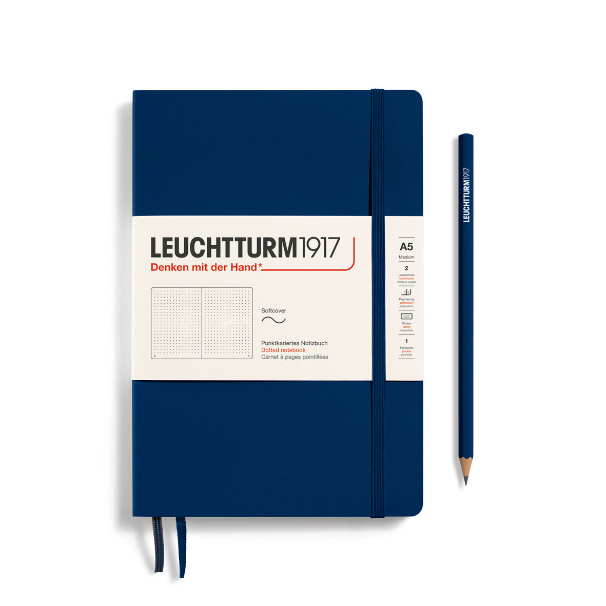 LEUCHTTURM1917 A5 Softcover Medium - Navy