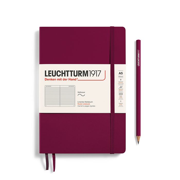 Leuchtturm1917 Notebooks Softcover Medium A5 - Port Red