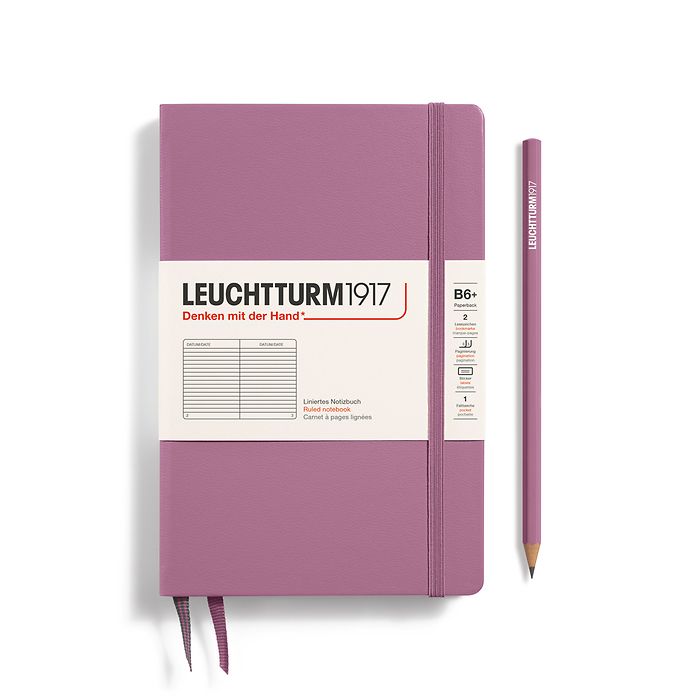 LEUCHTTURM1917 Paperback Notebook B6+ Hardcover - Dusty Rose