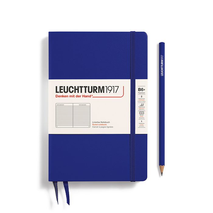 LEUCHTTURM1917 Paperback Notebook B6+ Hardcover - Ink