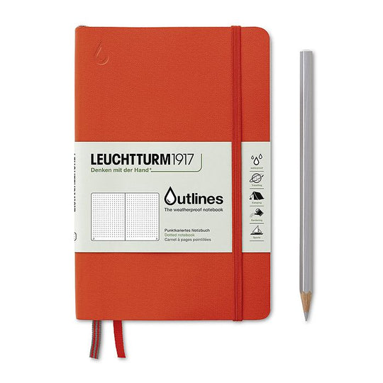 Leuchtturm1917 Outlines Notebook Paperback B6+ Flexcover - Signal Orange