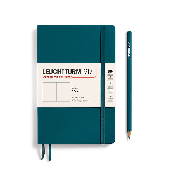 Leuchtturm1917 Notebooks Softcover Paperback B6+ - Pacific Green