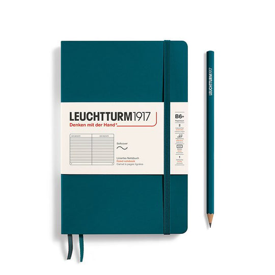 Leuchtturm1917 Notebooks Softcover Paperback B6+ - Pacific Green