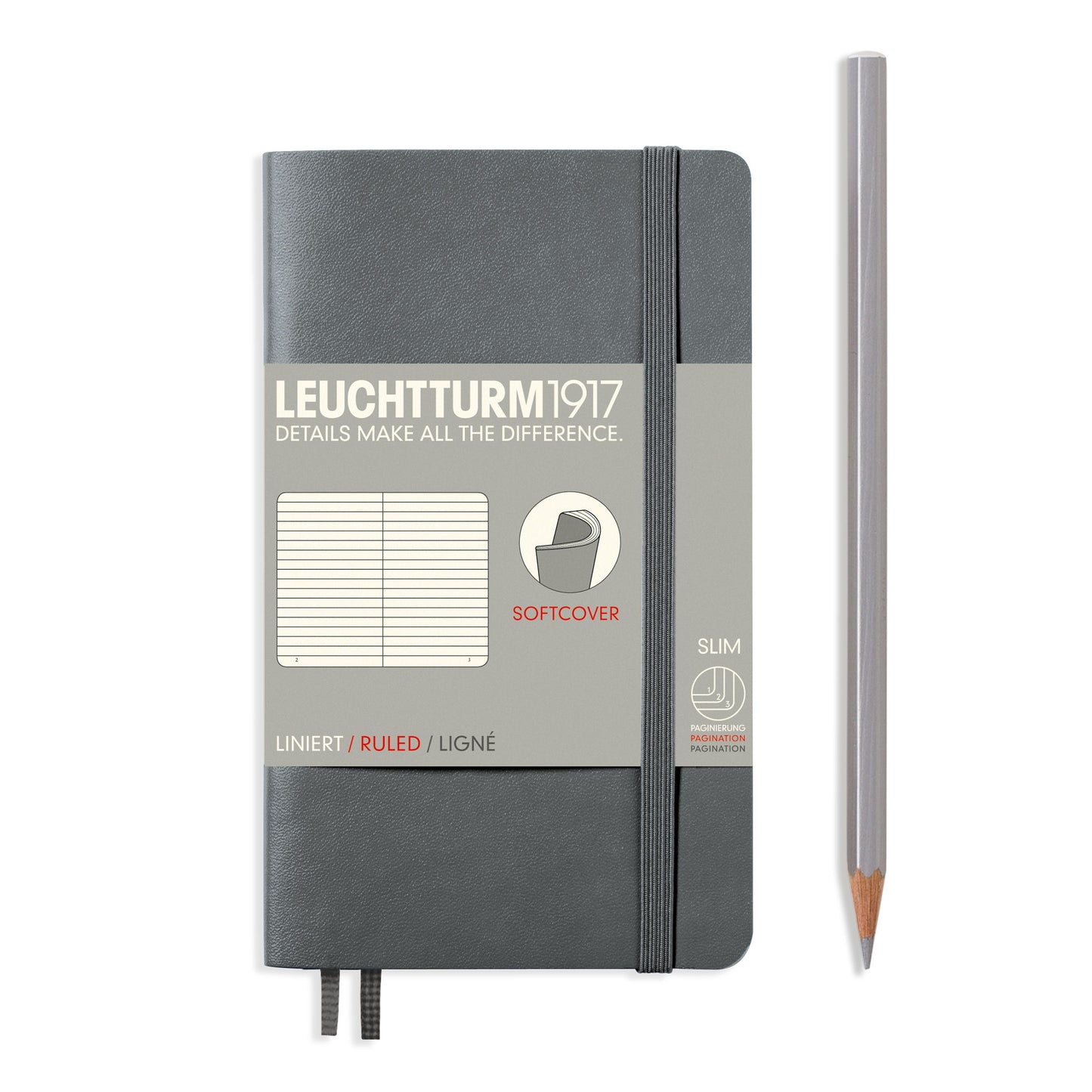 Leuchtturm1917 A6 Softcover Pocket - Anthracite