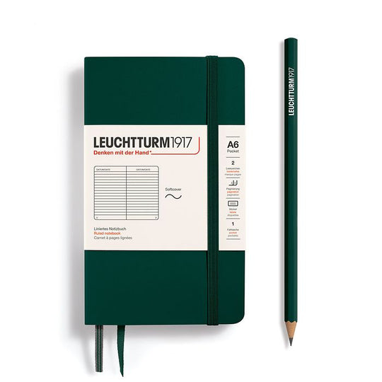 Leuchtturm1917 Notebooks Softcover Pocket A6 - Forest Green