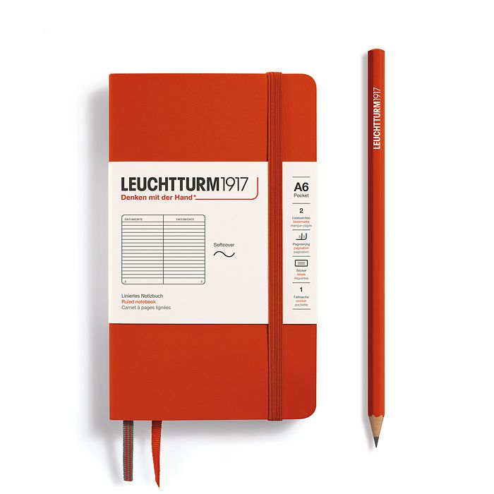 Leuchtturm1917 Notebooks Softcover Pocket A6 - Fox Red