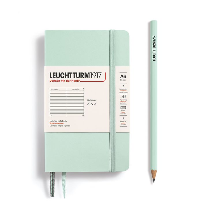 Leuchtturm1917 Notebooks Softcover Pocket A6 - Mint Green