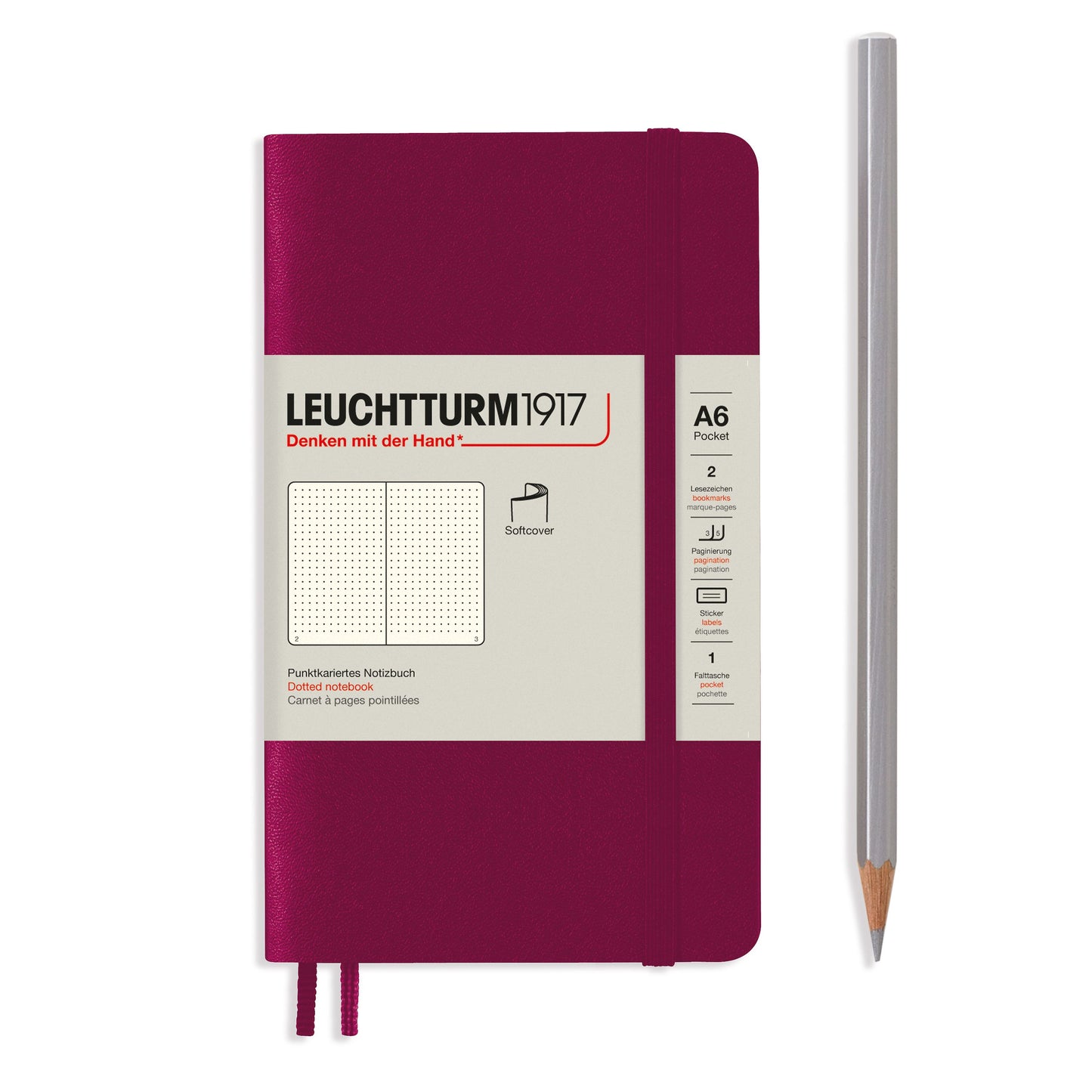 Leuchtturm1917 A6 Softcover Pocket - Port Red