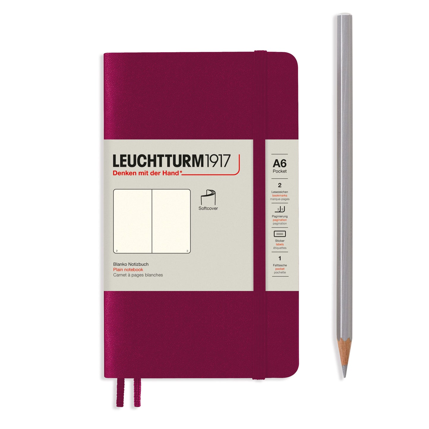 Leuchtturm1917 A6 Softcover Pocket - Port Red