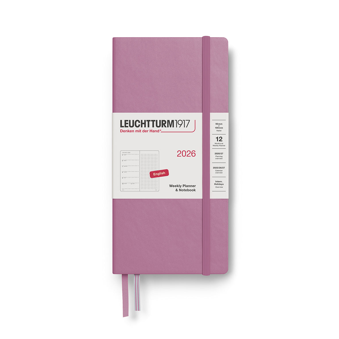 Leuchtturm1917 B6+/A6 Weekly Planner & Notebook Dotted Wallet 2026