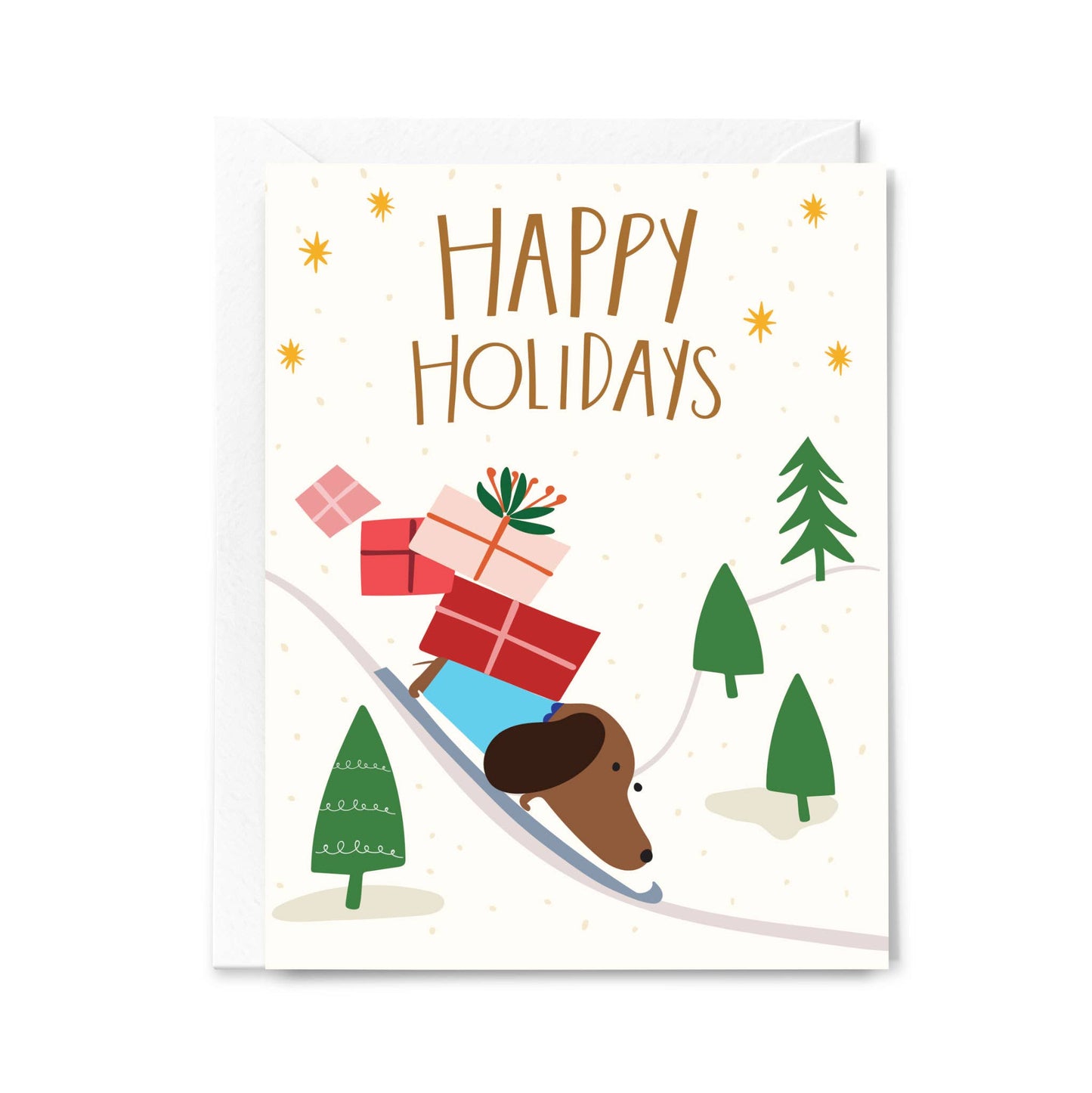 Happy Holidays Stanley Sledding