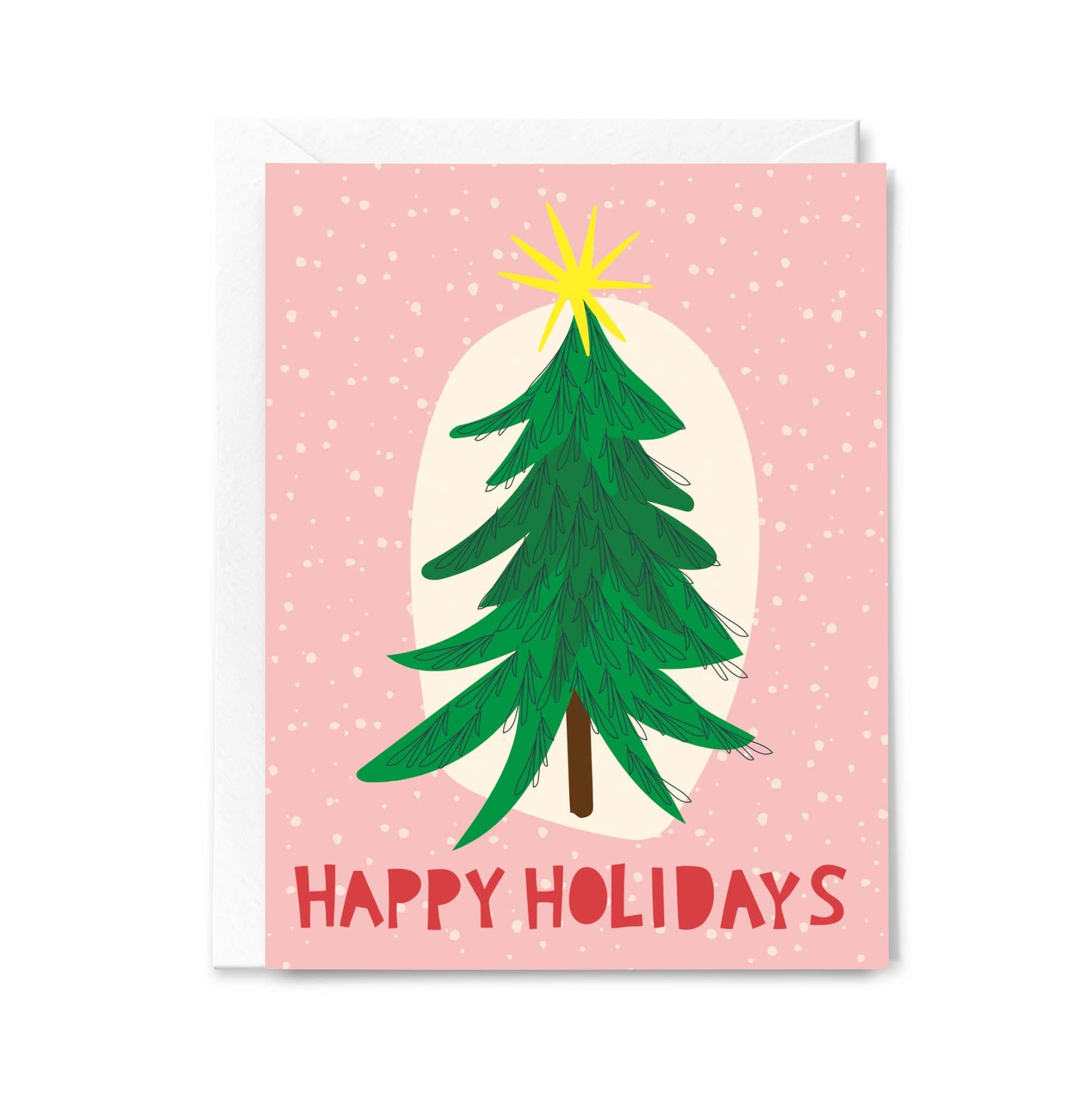 Happy Holidays Pink Christmas Tree