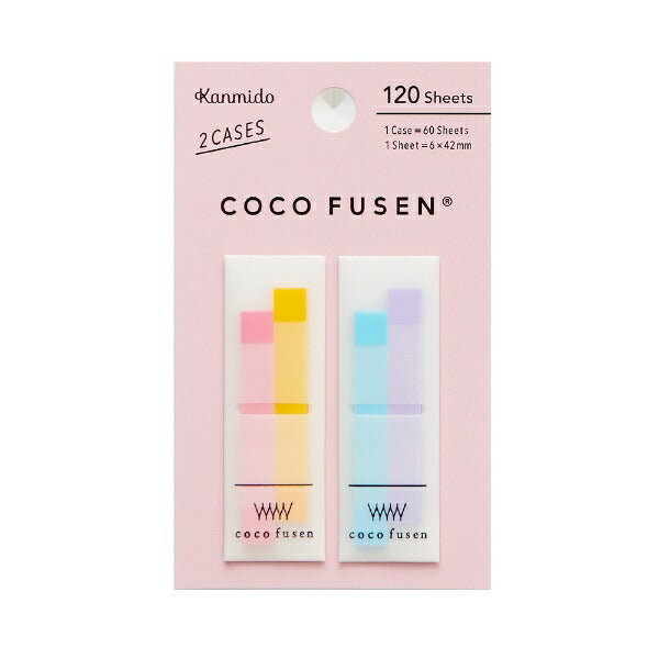 KANMIDO Sticky Notes Bookmark COCO FUSEN 6 x 42 mm - Pastel Pink