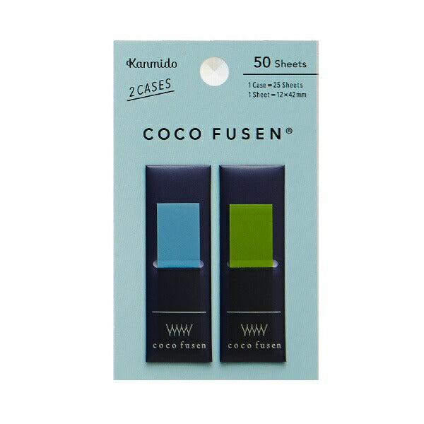KANMIDO Sticky Notes Color COCO FUSEN 12 x 42 mm - Smoke Blue