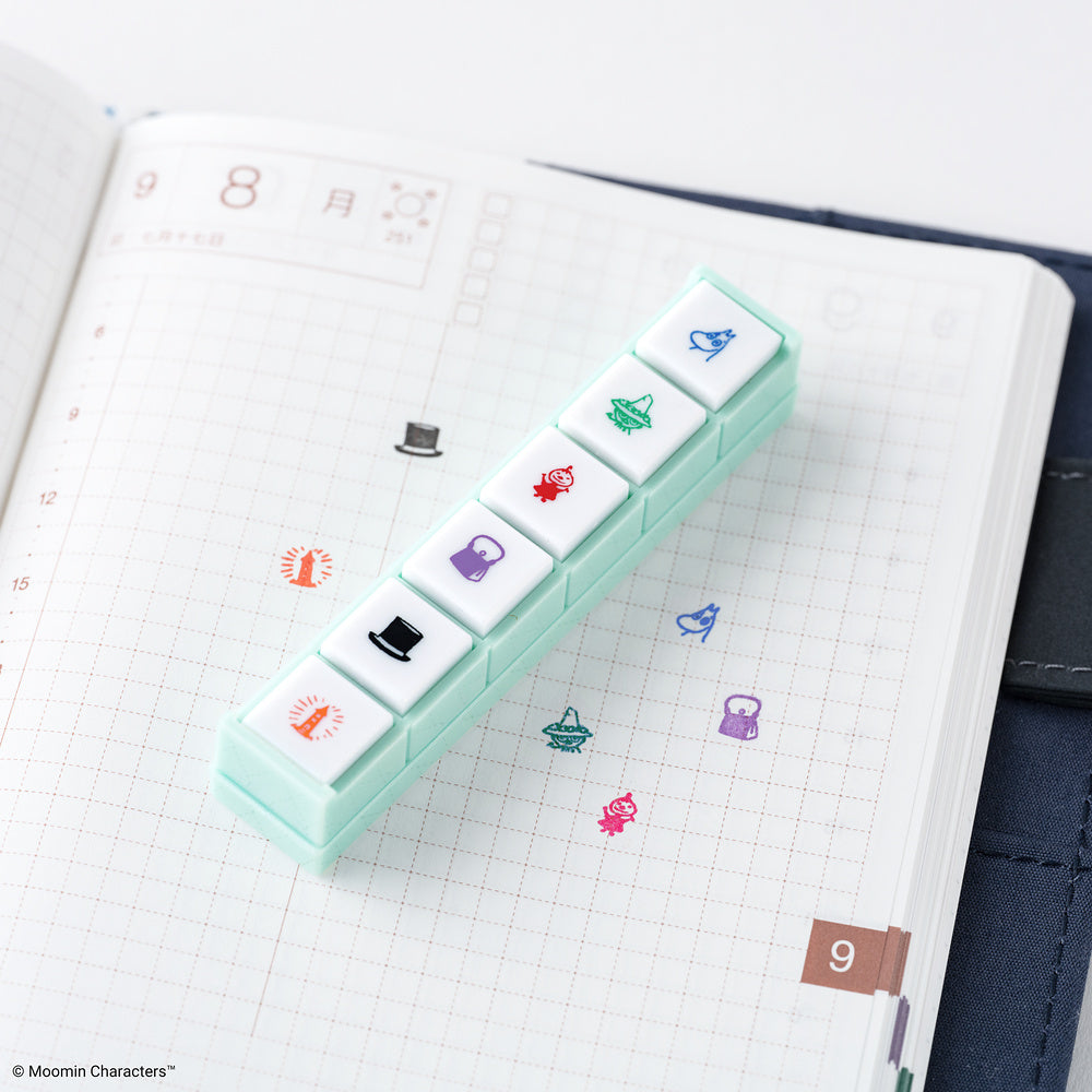 Hobonichi Moomin Kodomo no Kao Pochitto6 Push-Button Stamp